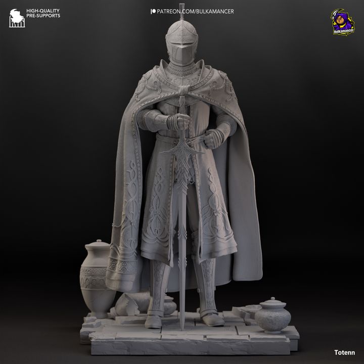 3D Printable Knight of the Kind Lord | 220mm by Bulkamancer